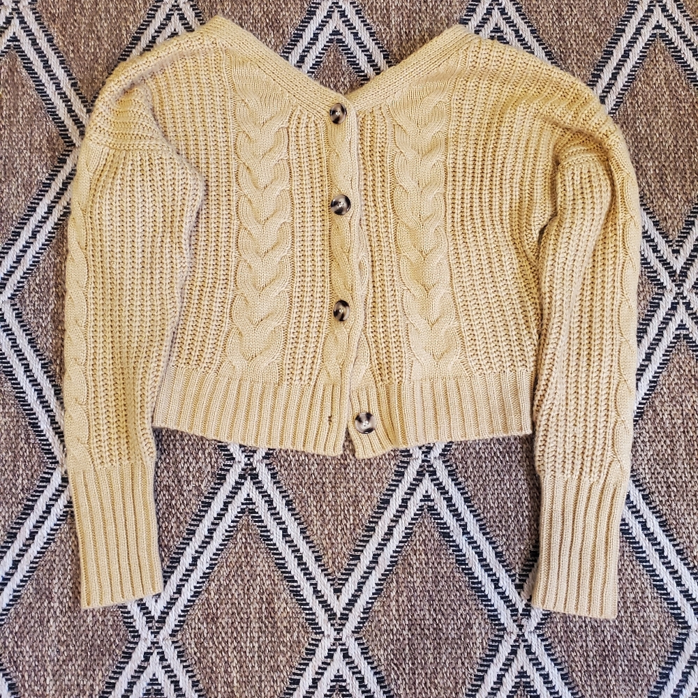 Forever 21 Mustard Cardigan